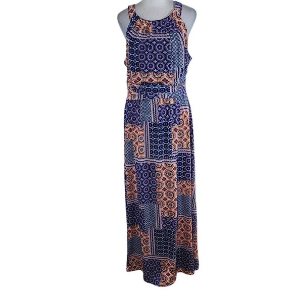 Kut from the Kloth Dresses & Skirts - Kut from the Kloth Blue and Orange Boho Maxi Dress Size 12 Patchwork Boho Dress